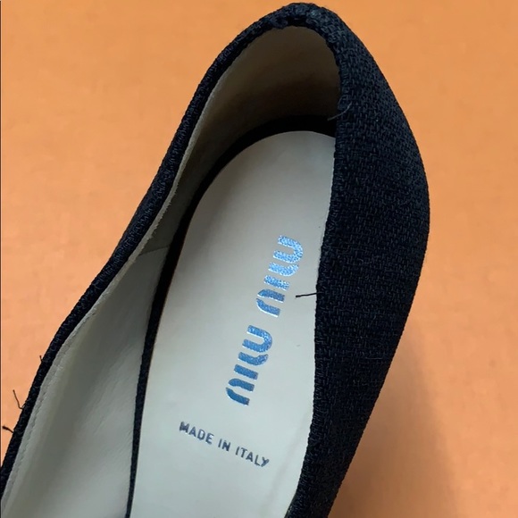 Miu Miu Black Canvas Heels - Picture 11 of 17